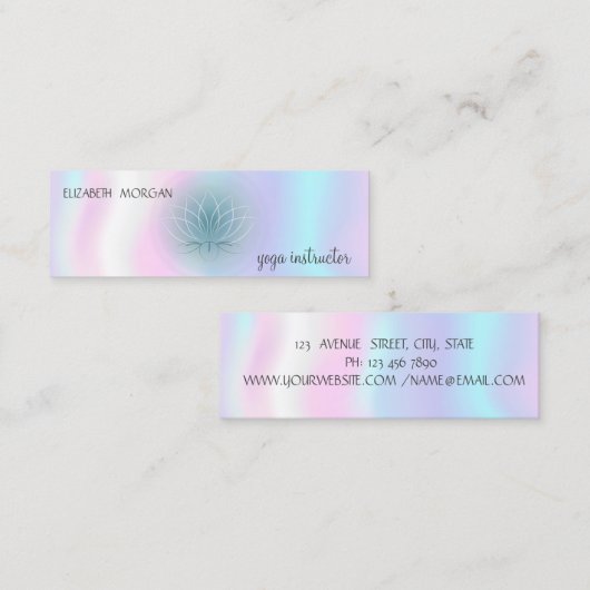 Lotusホログラフィエレガントッモダンク スキニー名刺 (正面/裏面)