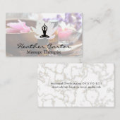 Lotusポーズアイコン | 金ゴールド | スパ油塩 名刺 (正面/裏面)