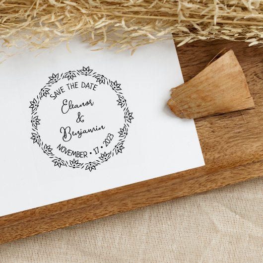 Lotusモダン日付を保存結婚する ラバースタンプ