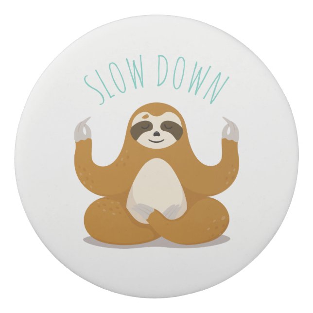 Lotusヨガポーズのスロース「スローダウン」 消しゴム (正面)