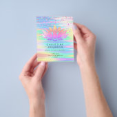 lotusロゴカラフル波美しいプロフェッショナル チラシ (手)