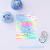 lotusロゴカラフル波美しいプロフェッショナル チラシ (シングル)