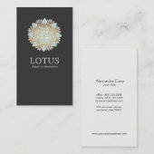 Lotusロゴ自然健康ヨガと瞑想 名刺 (正面/裏面)