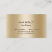 Lotusロモダンゴのエレガント金ゴールド 名刺 (裏面)