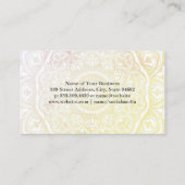 Lotus瞑想ポーズ |マンダラ華美デザイン 名刺 (裏面)