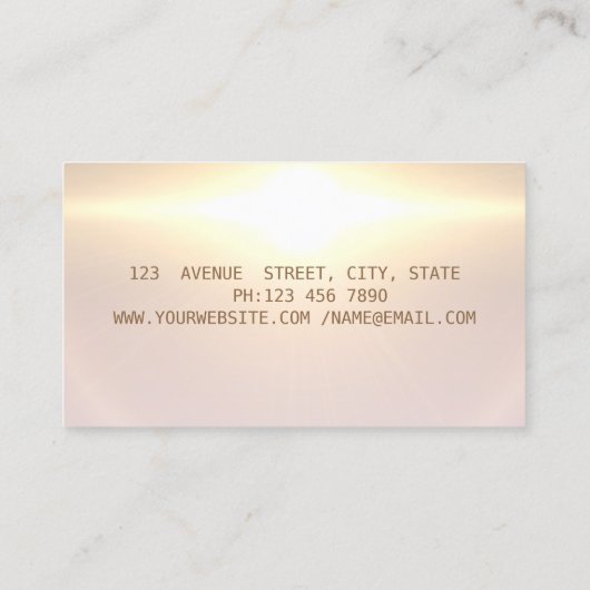 Lotus エレガントモダン Shiny金ゴールドフレーム 名刺 (裏面)