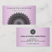 Lotus エレガント FlowerロゴYoga Healing Health 名刺 (正面/裏面)