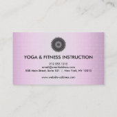 Lotus エレガント FlowerロゴYoga Healing Health 名刺 (裏面)