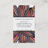 Lotus エレガント FlowerロゴYoga Healing Health 名刺 (裏面)