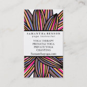 Lotus エレガント FlowerロゴYoga Healing Health 名刺 (正面)