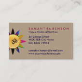 Lotus エレガント Flower "OM"ロゴヨガ 名刺 (裏面)