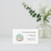 Lotus エレガント Lineスケッチロゴ 名刺 (スタンド正面)