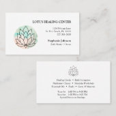 Lotus エレガント Lineスケッチロゴ 名刺 (正面/裏面)