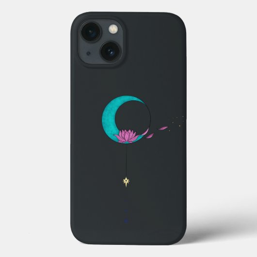 Lotus エレガント Moon Black iPhone / iPadケース Case-Mate iPhoneケース (裏面)