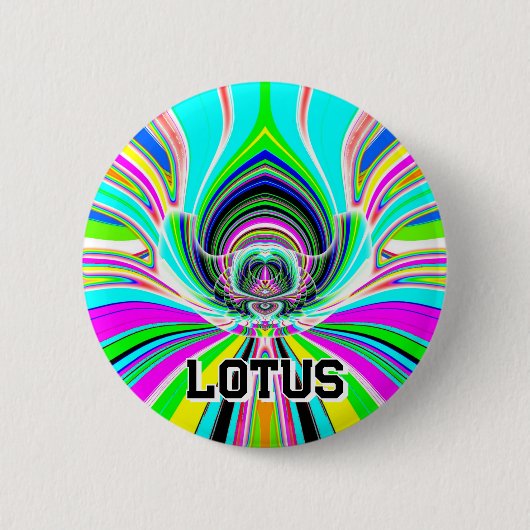 LOTUS (単語を変更できる) 缶バッジ (正面)