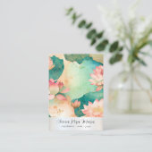 *~* Lotus 3 PHOTO Nature Flowers QR AP67 Art 名刺 (スタンド正面)