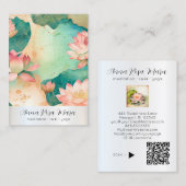 *~* Lotus 3 PHOTO Nature Flowers QR AP67 Art 名刺 (正面/裏面)