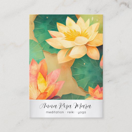 *~* Lotus 4 Art   PHOTO Nature Flowers QR AP67 名刺 (正面)