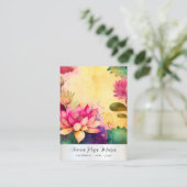 *~* Lotus 6 Art PHOTO Nature Flowers QR AP67 名刺 (スタンド正面)
