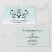 * Lotus Aqua Mint Pastel Nebula銀河系 名刺 (正面/裏面)