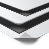 Lotus Black Grey Print,  Poster (Semi-Gloss) ポスター (角)