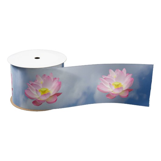 Lotus Blossomのみ+テキストとアイディア サテンリボン (リール)