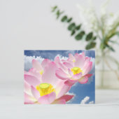 Lotus Blossomのみ+テキストとアイディア ポストカード (スタンド正面)