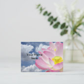 Lotus Blossomのみ+テキストとアイディア 名刺 (スタンド正面)