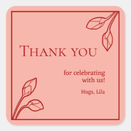 Lotus Budsパーティーパーソナライズされたシール スクエアシール