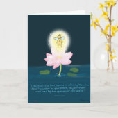 Lotus Fireflyグリーティングカード カード (黄色い花)