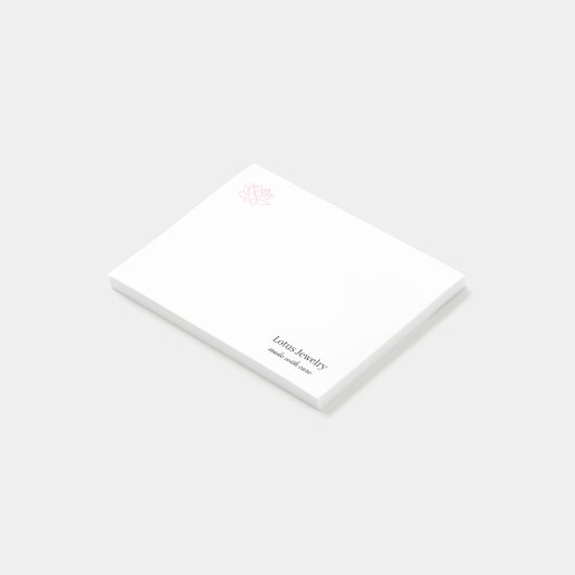 Lotus flowerジュエリージュエラーロゴ独自の作成 ポストイット (アングル)