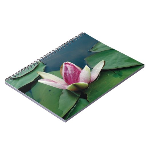 Lotus Flower Buddha Photo Notebook (80ページB&W) ノートブック (左側)
