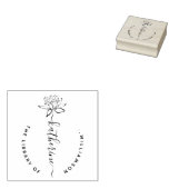 Lotus Flower Elegant Script Custom Name Library Ru ラバースタンプ (押印)