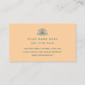 Lotus flower elegant yoga business card template 名刺 (裏面)