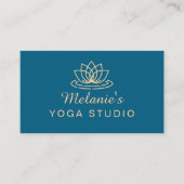Lotus flower elegant yoga business card template 名刺 (正面)