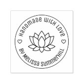 Lotus Flower Handmade with Love セルフインキングスタンプ (デザイン)