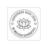 Lotus Flower Handmade with Love ラバースタンプ (インプリント)