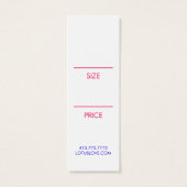 Lotus Flower Hang Tag Size Clothing Display Card (裏面)