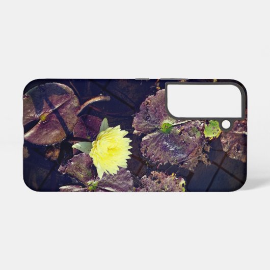  lotus flower in autumn samsung galaxyケース (裏面横)