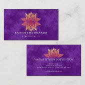 Lotus Flower Logo Yoga Business Card 名刺 (正面/裏面)