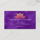 Lotus Flower Logo Yoga Business Card 名刺 (裏面)
