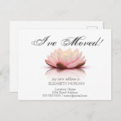 Lotus Flower New Addressを移動した 案内ポストカード (正面/裏面)