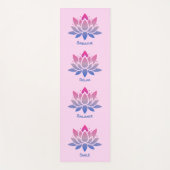 Lotus flower pink double sided ヨガマット (正面)