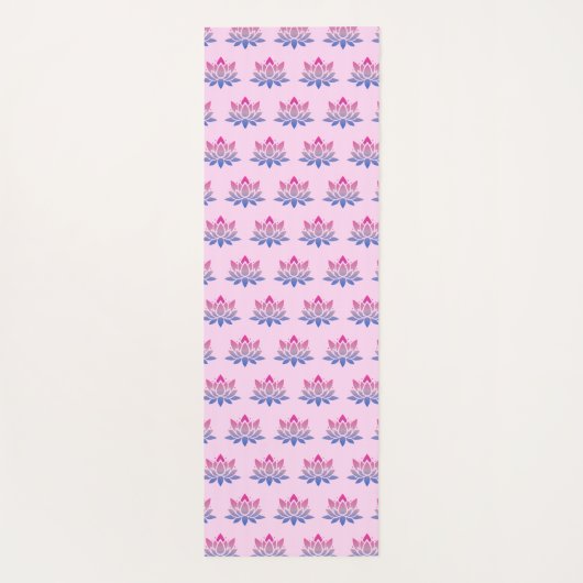 Lotus flower pink double sided ヨガマット (裏面)