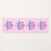 Lotus flower pink double sided ヨガマット (正面(横))