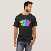 Lotus Flower Rainbow Yoga Namaste Meditation Women Tシャツ (正面フル)