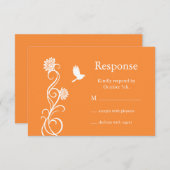 Lotus Flower RSVP （明るいオレンジ） (正面/裏面)