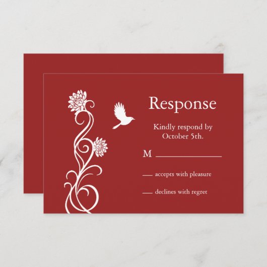 Lotus Flower RSVP (赤) (正面/裏面)