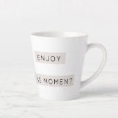 Lotus flower watercolor カフェラテマグ (右)