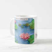 Lotus flower watercolor コーヒーマグカップ (正面左)